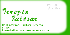 terezia kultsar business card